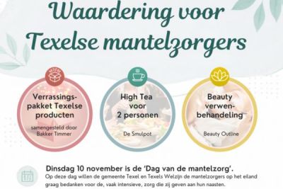Waarderingcadeaus voor Texelse mantelzorgers